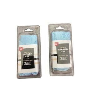 Walgreens Full Size Shower Cap 2 Pack Blue One Size Waterproof Secure New
